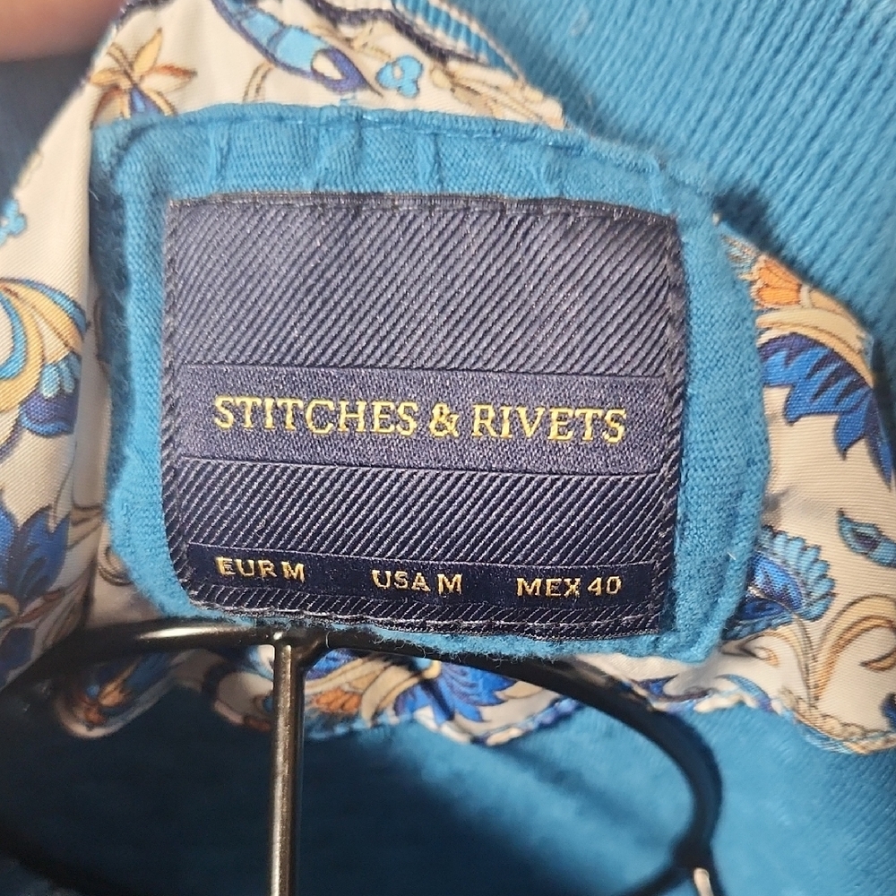 Stitches And Rivets Blue Polo Shirt with Clean Design - Picture 2 of 4